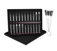 ATOMUS 22 pièces ensemble de conseils de tatouage ensemble d'aiguilles de tatouage en acier inoxydable Kit d'aiguilles buse mélange 5 pièces brosse de Tube en Nylon brosses de nettoyage