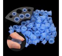 ATOMUS 300pcs Silicone Tattoo Ink Cups Medium Tattoo Pigment Cups Makeup Tattoo Accessories Organiser Plastic Tattoo Tool Holder