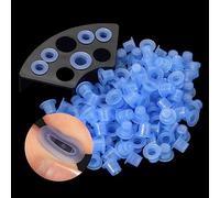 ATOMUS 300pcs Tattoo Ink Cups Silicone Small Tattoo Pigment Cups Makeup Tattoo Accessories Organiser Plastic Tattoo Tool Holder