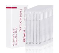 ATOMUS 50pcs 9RL Aiguilles de Tatouage Disposables en Acier Inoxydable pour Machine à Tatouer