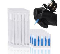 ATOMUS 50pcs Disposable Mixed Tattoo Needles Set with Tattoo Needles Tips 5pcs 3rl 5rl 7rl 7rl 3rs 5rs 7rs 9rs 5m1 7m1 3RT 5RT 7RT 9RT 3DT 5DT 7DT 9DT 5FT 7FT