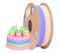 ATOMUS Filament PLA mat pour imprimante 3D Rainbow 1,75 mm, surface mate multicolore - Bobine de 1 kg - Changement rapide - Convient pour la plupart des imprimantes 3D FDM