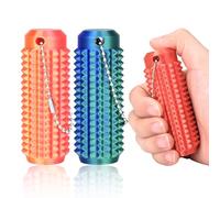 ATOMUS Lot de 2 porte-clés anti-douleur pour adultes avec impression 3D Spiky Grippie Stim Porte-clés pour travailleurs de bureau Cadeau pour homme
