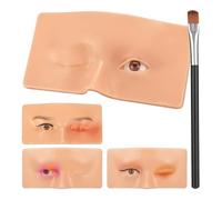 ATOMUS Multifunctional 3D Silicone Eye Face Makeup Practice Board 2-in-1 with Brush