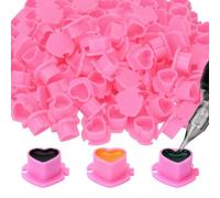 Atomus Tattoo ink hat avec base 200pcs Heart Pigment base jetable plastique Rose Pigment Cup accessoires de tatouage fournitures de tatouage