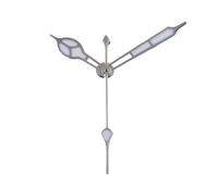 ATOMUSERLY 1 Jeu d'aiguilles cathédrale for Montre NH35A Compatible avec Les mouvements NH35, NH36, 4R, 7S, 7002 et 7009. Accessoires de Remplacement for Mouvement à Luminescence Verte(Silver Green)