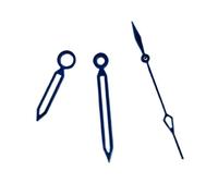ATOMUSERLY 1 Jeu d'aiguilles de Montre argentées, Or Rose, Bleues et Noires, Lumineuses Vertes, compatibles avec Les mouvements NH35, NH36, ETA 2824, 2836(Blue,Fit NH35 NH36)