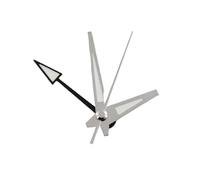 ATOMUSERLY 1 Jeu d'aiguilles GMT NH34 GS à Quatre Aiguilles, Lumineuses, Vertes, Or Rose, Argent et Noires, for Mouvement NH35, NH34A 4R34(Silver Red)