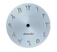 ATOMUSERLY 1pc 28.5mm 35 Cadran S Logo Lettre Arabe Chiffres Lignes Non Lumineuses adapté aux mouvements NH35/NH36 Accessoires de Montre(White)