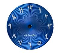 ATOMUSERLY 1pc 28.5mm 35 Cadran S Logo Lettre Arabe Chiffres Lignes Non Lumineuses adapté aux mouvements NH35/NH36 Accessoires de Montre(Blue)