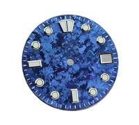 ATOMUSERLY 1pc Ice Crystal Ti Cadran coloré 28.5mm BGW9 Lume for NH35 Mod sans Logo(Blue,No Logo Gold Index)