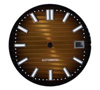 ATOMUSERLY 1pc NH35 Cadran 30.8mm Cadran Pièces De Rechange Cadre De Date Vert C3 Cadran Lumineux for Mouvement NH35 Montre Outil De Réparation(NH35 Dial 5)