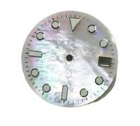 ATOMUSERLY Cadran 29.mm, Perle huître, Couleur réfractive stérile, Halo Lumineux, Calendrier Unique, adapté au Mouvement Automatique NH35, 1 pièce(12)