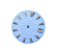 ATOMUSERLY Cadran à Motif ondulé Vert NH35, 28.5mm, adapté aux modèles de Montre Mouvement Automatique, 1 pièce(YJSKM82A)