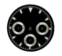 ATOMUSERLY Cadran de Montre 29.5mm, 3 Yeux, Cadran Lumineux Vert Sunburst, adapté aux Accessoires Mouvement VK63, 1 pièce(Bule 2)