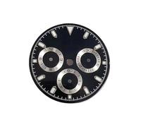 ATOMUSERLY Cadran de Montre adapté au Mouvement VK63, pièce Rechange Lumineuse Verte, 29.5mm, 1(Enamel White)