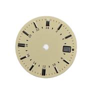 ATOMUSERLY Cadran de Montre Beige GMT 31MM, 1 pièce, Aiguilles Non Lumineuses avec Date Unique, pièces Rechange for Mouvement NH34(for NH34 dia l)