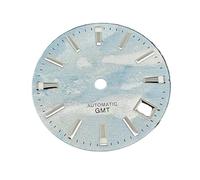 ATOMUSERLY Cadran de Montre BGW9 Lumineux GMT, 28.5mm, 1 pièce, Visages Bleu Ciel Blanc Nuage, Accessoires Surface for Mouvement NH34/ NH35