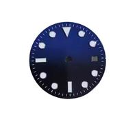 ATOMUSERLY Cadran de Montre Bleu Lumineux, 29mm, for Mouvement 8213/8215, Calendrier Unique, Accessoires, 1 pièce