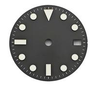 ATOMUSERLY Cadran de Montre Lumineux 28.5mm, Noir, Blanc, Rouge, Bleu, Vert, adapté au Mouvement NH34 NH35, Accessoires, pièces, 1 pièce(BlackA1-2,NH35 NH36)