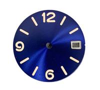 ATOMUSERLY Cadran de Montre Lumineux Vert 28.5mm, 1 pièce, for NH35 NH36 4R 7S, Partie Mouvement, Calendrier Unique, Cadrans numériques, Accessoires Montres(Black White)