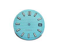 ATOMUSERLY Cadran de Montre Lumineux Vert C3, 29.7mm, 1 pièce, for Mouvement NH35, pièces d'accessoires(02,Blank dial)