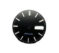 ATOMUSERLY Cadran de Montre Noir/Blanc C3, Visages Lumineux Verts, Accessoires mécaniques for Mouvement SK007 NH36A, 28.5mm, 1 pièce(Black dial)