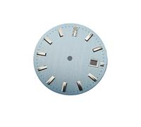 ATOMUSERLY Cadran de Montre sans Visages Lumineux, 32.5mm, 1 pièce, Surface Texture Ligne Verticale, Calendrier Unique, Date, Accessoires for Mouvement NH35(06,No Logo)