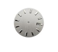 ATOMUSERLY Cadran de Montre sans Visages Lumineux, 32.5mm, 1 pièce, Surface Texture Ligne Verticale, Calendrier Unique, Date, Accessoires for Mouvement NH35(02,S Logo)