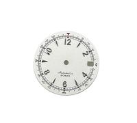 ATOMUSERLY Cadran de Montre Style rétro, 28.5mm, Vert Lumineux, for NH35A NH36 4R 7S, Mouvement, Cadran Unique, 1 pièce(Green Gold-Nail)