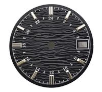 ATOMUSERLY Cadran d'ondulation d'eau 3D de 28.5mm, adapté aux Accessoires Montre à Mouvement NH34 NH36 et NH35, 1 pièce(Dial- 1)