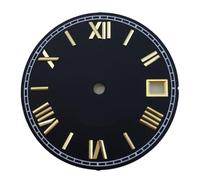 ATOMUSERLY Cadran Noir Blanc Rouge Or, 29mm, 1 pièce, Index Rome adapté aux mouvements NH35 NH36, Couronne d'horloge 3/3.8(Black Rose Gold 1)