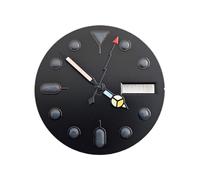 ATOMUSERLY Montre à Double Calendrier avec Cadran de 28.5mm, 1 pièce, Aiguilles Lumineuses Vertes/Noires, adaptées aux Accessoires Mouvement NH36(3-Dial Hands)
