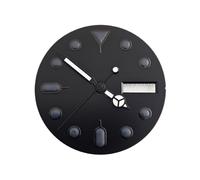 ATOMUSERLY Montre à Double Calendrier avec Cadran de 28.5mm, 1 pièce, Aiguilles Lumineuses Vertes/Noires, adaptées aux Accessoires Mouvement NH36(2-Dial Hands)