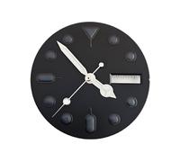 ATOMUSERLY Montre à Double Calendrier avec Cadran de 28.5mm, 1 pièce, Aiguilles Lumineuses Vertes/Noires, adaptées aux Accessoires Mouvement NH36(1-Dial Hands)