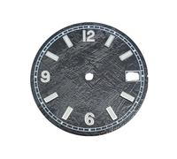 ATOMUSERLY Montre à Motif météorite, Cadran 28.5mm, avec échelle numérique, Visages Lumineux Verts, Accessoires for Mouvement NH35/NH36, 1 pièce(Light Gray)