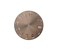 ATOMUSERLY Montre Non Lumineuse, Cadran 28.5mm, for mouvements NH35 NH36, Calendrier Unique, Accessoires, 1 pièce(Gold-White)