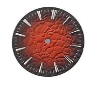 ATOMUSERLY Montre sans Cadran Lumineux 28.5mm, 1 pièce, for Mouvement NH35/NH36, Calendrier, Ongles 3D, Accessoires for Visages(Black Red)