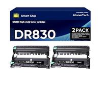 AtonerTech DR830 Unité de tambour de rechange pour Brother TN830XL TN830 HL-L2460DW DCP-L2640DW HL-L2480DW HL-L2400D HL-L2405W MFC-L2820DW | Compatible avec DR830/DR-830 (lot de 2, pas de toner)