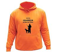 AtooDog Pull Sweat de Chasse, Chasseur et Fier de l'être A Personnaliser avec Votre prénom ($SUSSCO150-S)