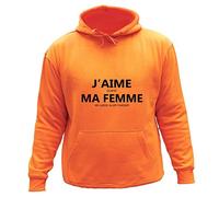 AtooDog Pull Sweat de Chasse, J'aime Quand ma Femme me Laisse Aller Chasser ($SUSSCO170-L)