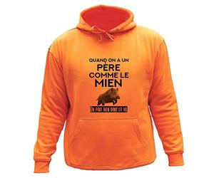 AtooDog Pull Sweat de Chasse, Quand on a Un père comme Le Mien, on Part Bien dans la Vie (SUSSCO418-12)