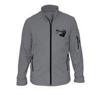 AtooDog Veste de Chasse en Softshell, Brâme du Cerf (303, Gris, 4XL, AV Manches)