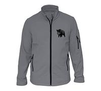 AtooDog Veste de chasse en Softshell, Sanglier (186, Gris, XXL, av manches, av manches)