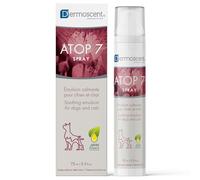 ATOP 7 Spray pour Chiens & Chats | Émulsion Apaisante Sans Rinçage | Hydrate & Protège la Peau Sensible | 75 ml | Dermoscent
