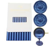 Atopbb Lot de 10 bâtons de cire de 1,1 cm Bleu océan Pour lettres, cartes de vœux, vin, étanchéité, invitations de mariage et de fête (bleu océan)