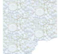 Atopbb - Perles de cire scellées blanches, 600 perles de cire scellées blanches, idéal pour invitation de mariage, enveloppe de Noël (Blanc nacré)