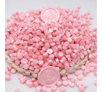 Atopbb Perles de cire scellées blanches, 600 perles de cire scellées blanches, idéal pour invitation de mariage, enveloppe de Noël (Poudre nacrée)