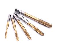 ATOPLEE 1 Set / 5pcs métrique main droite M3-M8 tarauds (HSS-6542 Titanium Spiral Pointu Tap)