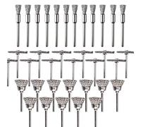 ATOPLEE Lot de 36 brosses métalliques avec roues en acier et brosses pour outils rotatifs